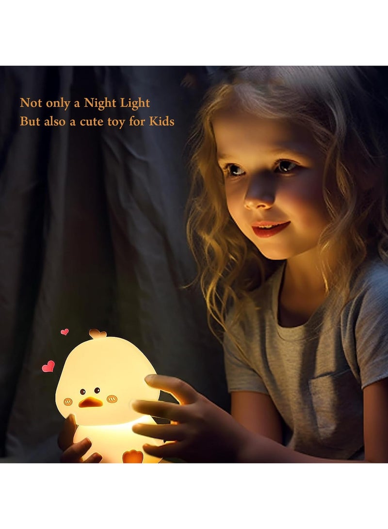 milkyway Duck Night Light, Cute Night Light for Kids 7 Colors Dimmable Silicone  , LED Squishy Novelty Lamp Rechargeable Nightlights Baby Toddler Gift Room Decor,Ideal Funny Gifts - Image 5