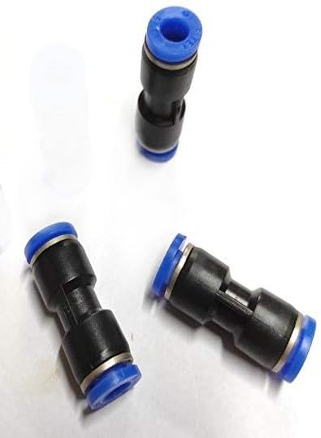 Airiz pranali enterprise Pneumatic Connector, 5 Pieces Vacuum PU Parts Speed Quick Fittings Metric Equal Air Line Straight Push Connectors (6mm X 6mm mm OD Joint, 5 pieces) - Image 1