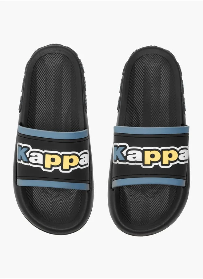 كابا Boys' Logo Detail Slip-On Slides