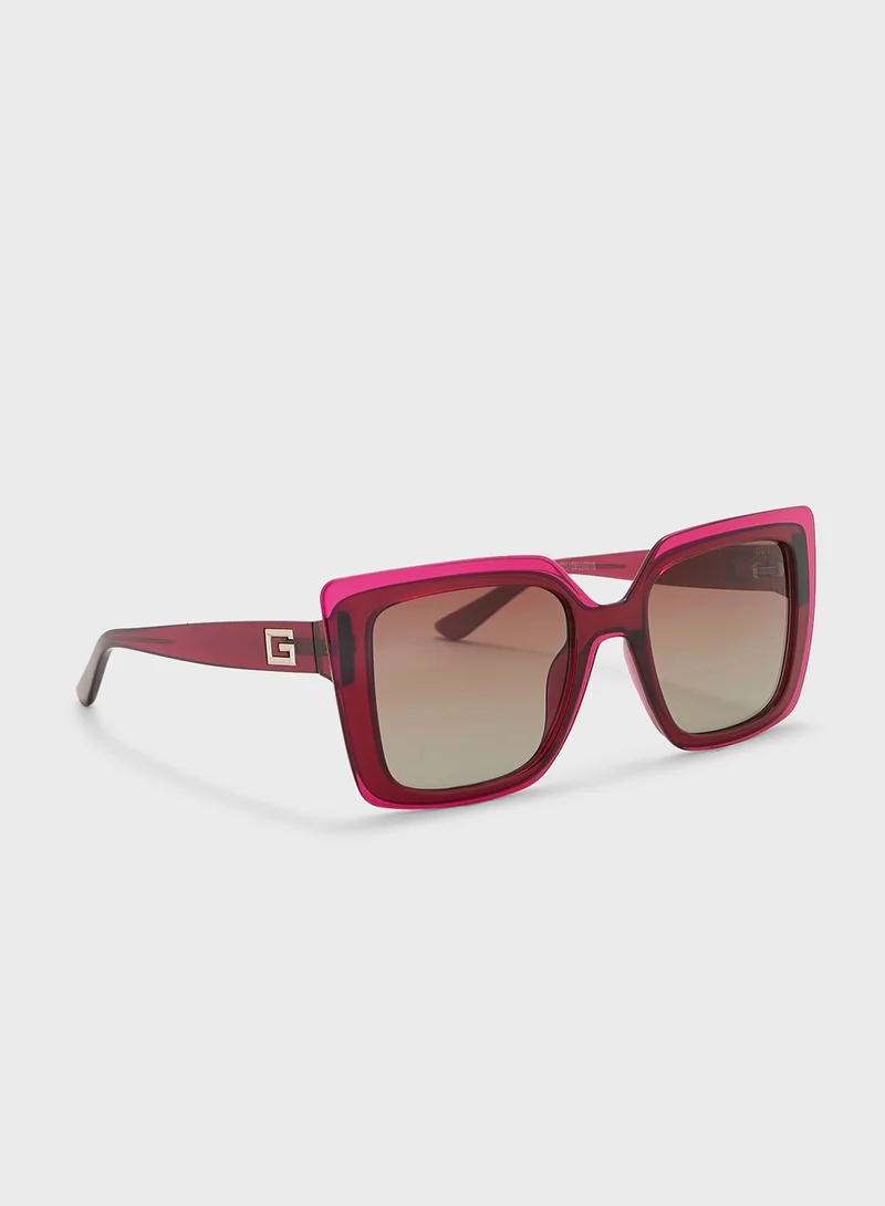 GUESS Gradient Oversized Rectangle Shape Sunglasses