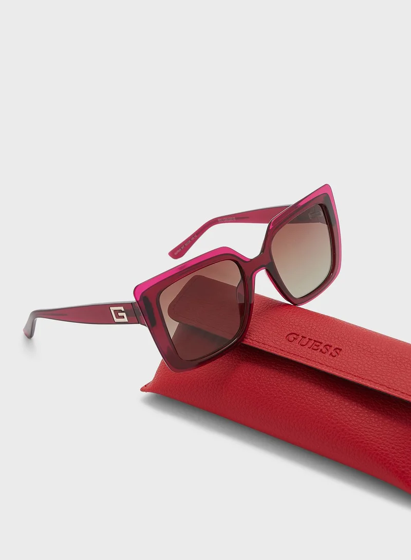 GUESS Gradient Oversized Rectangle Shape Sunglasses