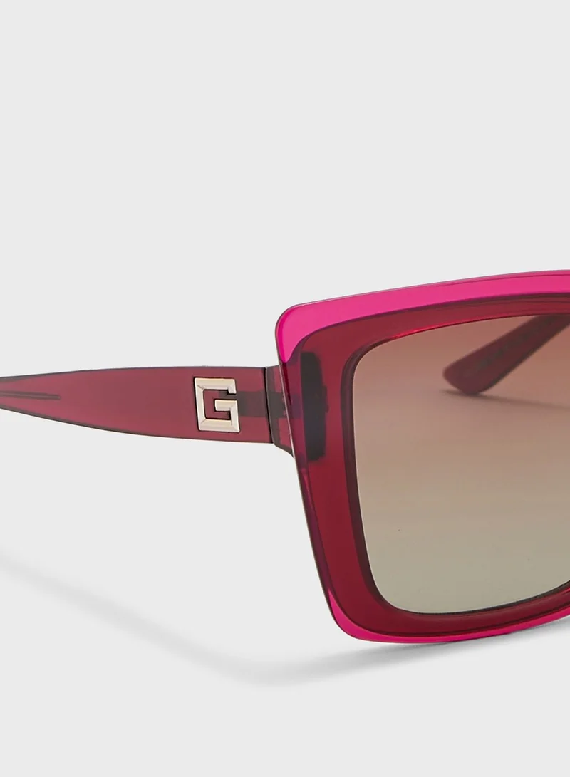 GUESS Gradient Oversized Rectangle Shape Sunglasses