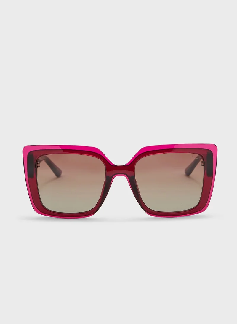 GUESS Gradient Oversized Rectangle Shape Sunglasses