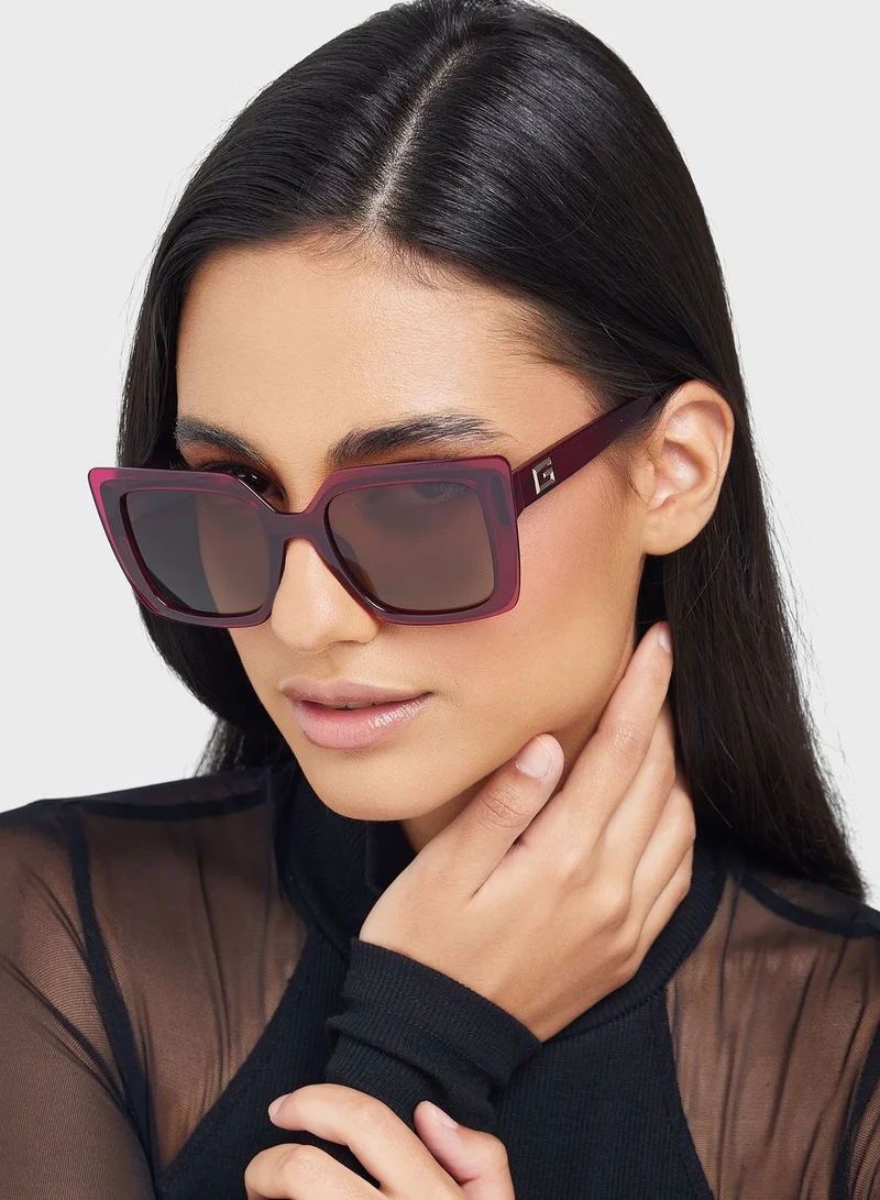 GUESS Gradient Oversized Rectangle Shape Sunglasses