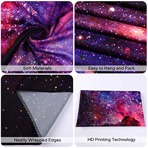 KYKU Galaxy Tapestry Wall Hanging Purple Outer Space Tapestry Cool Trippy Nebula Universe Tapestries for Bedroom Living Room Dorm Decor (W59.1 × H51.2, Purple) - Image 3