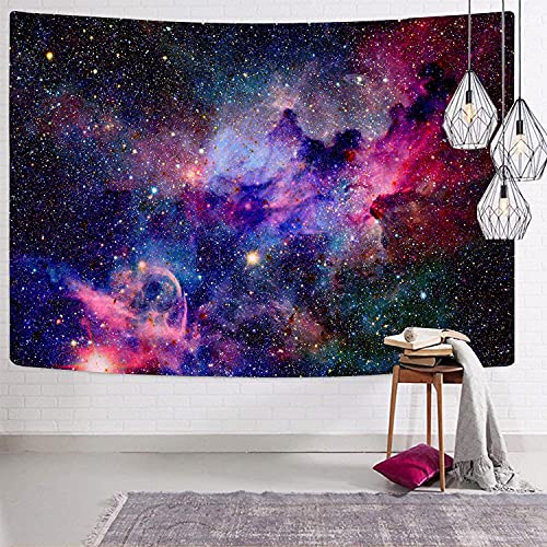KYKU Galaxy Tapestry Wall Hanging Purple Outer Space Tapestry Cool Trippy Nebula Universe Tapestries for Bedroom Living Room Dorm Decor (W59.1 × H51.2, Purple) - Image 4