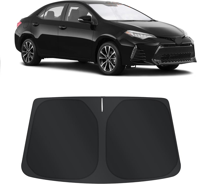 TINGLU Sun Shade for Toyota Corolla 2014-2019 Accessories Windshield Sun Shade Window Shade UV Rays Protection Sun Visor Cover with Steering Wheel Sunshade Storage Bag - Image 1
