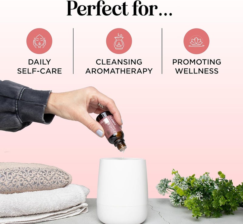 Clarify Headache Essential Oil Blend - Aromatherapy Blend Essential Oils for Diffusers for Home and Travel for Tension Headaches and Fogginess with Refreshing Peppermint Rosemary and Lavender Oils - Image 1