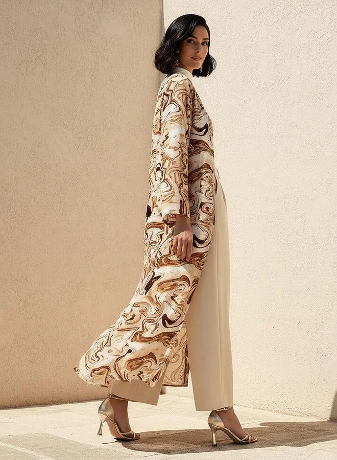 Splash FAV Regular Fit Kimono Abaya Shrug with Print