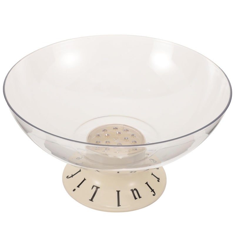 Transparent Plastic Pedestal Fruit Bowl Tray for Kitchen Tabletop and Party Decor - Image 2