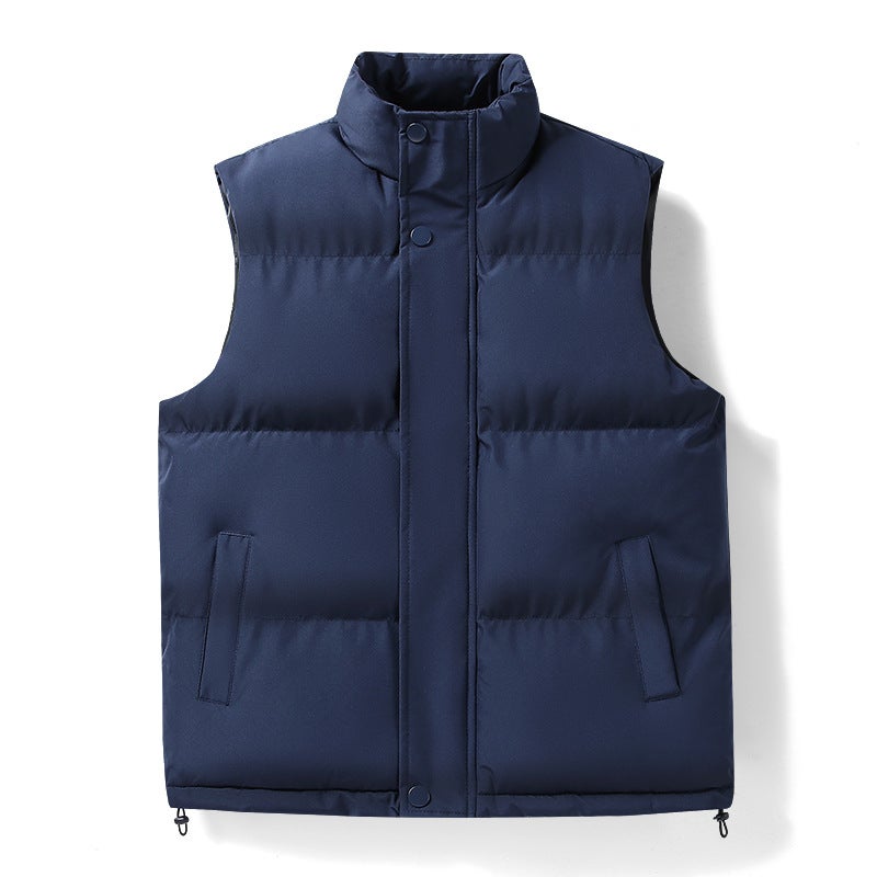 New Waistcoat Men'S Plus Fertilizer Increase Live Good Goods Leisure Down Cotton Handsome Coat Jacket Men'S - Image 4