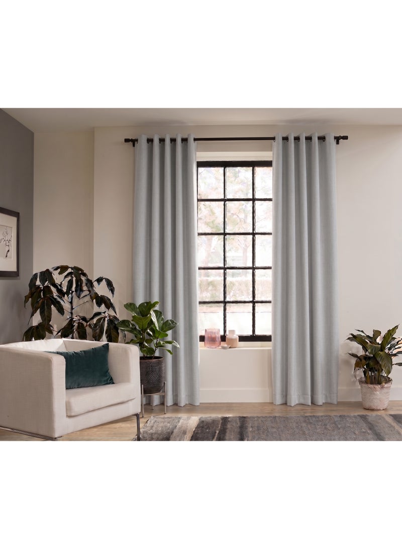 AMALI Elegant Blackout Curtains 2 Panel Set,16 Grommets, Size (L 274 x W 132) cm) for Living Room and Bedroom Shiny Polyester Fabric - Image 1