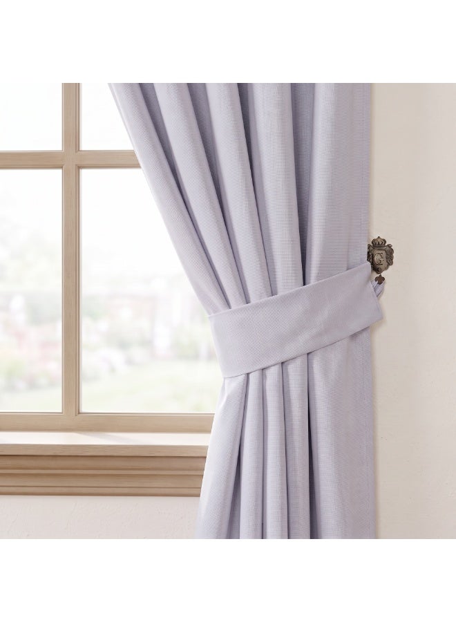 AMALI Elegant Blackout Curtains 2 Panel Set,16 Grommets, Size (L 274 x W 132) cm) for Living Room and Bedroom Shiny Polyester Fabric - Image 2