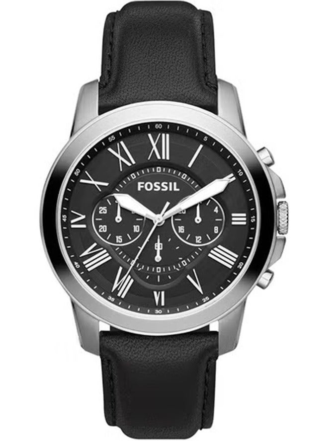FOSSIL Men's waterproof genuine leather chronograph Watch -FS4812 - Image 1