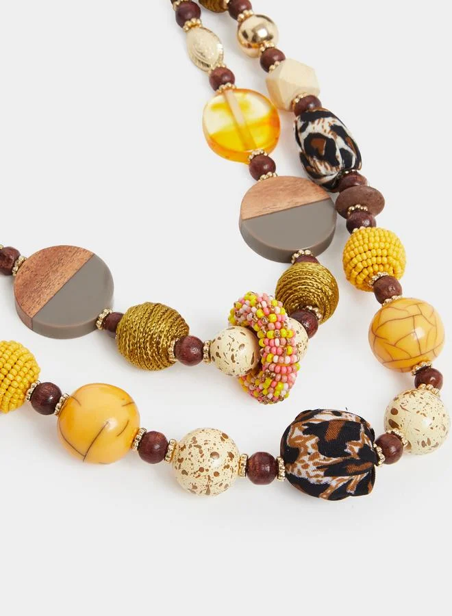 ستايلي عقد مزين بالخرز بنمط بوهيمي