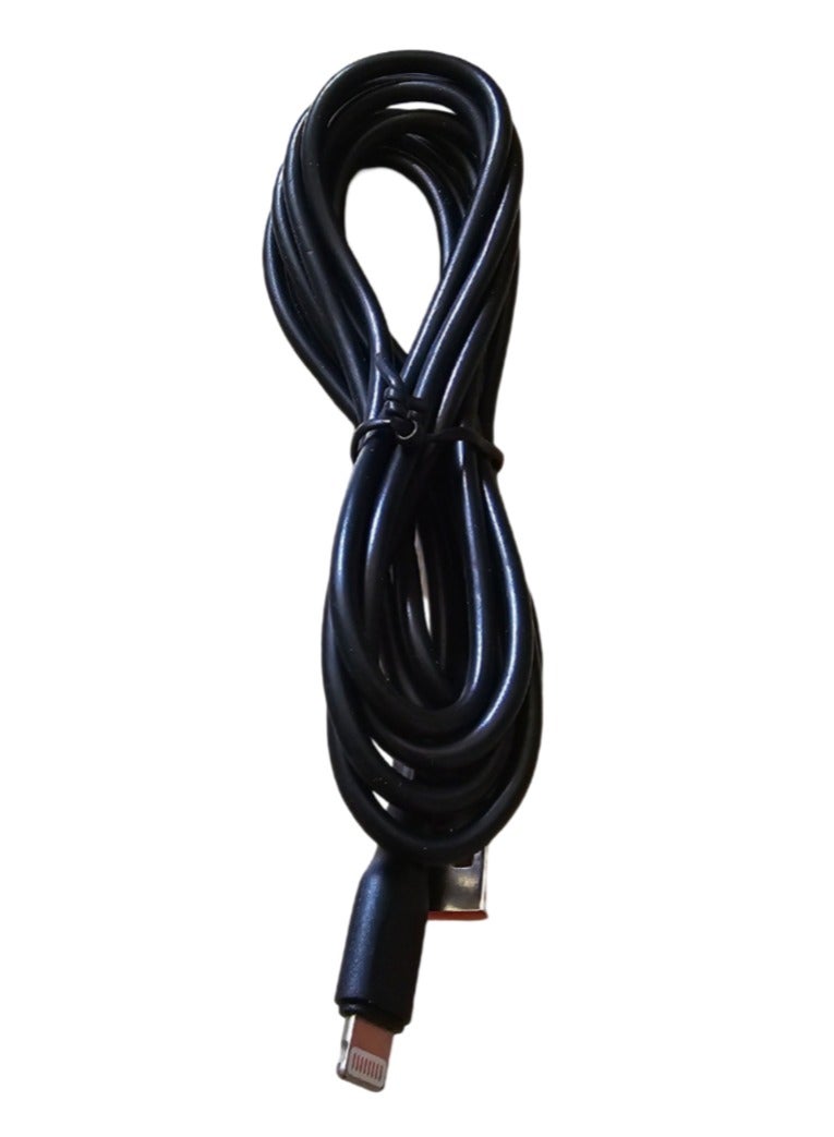 Denmen Fast charging data cable USB to lighting compatible with iPhone and iPad devices in Black colour 2 M - Image 4