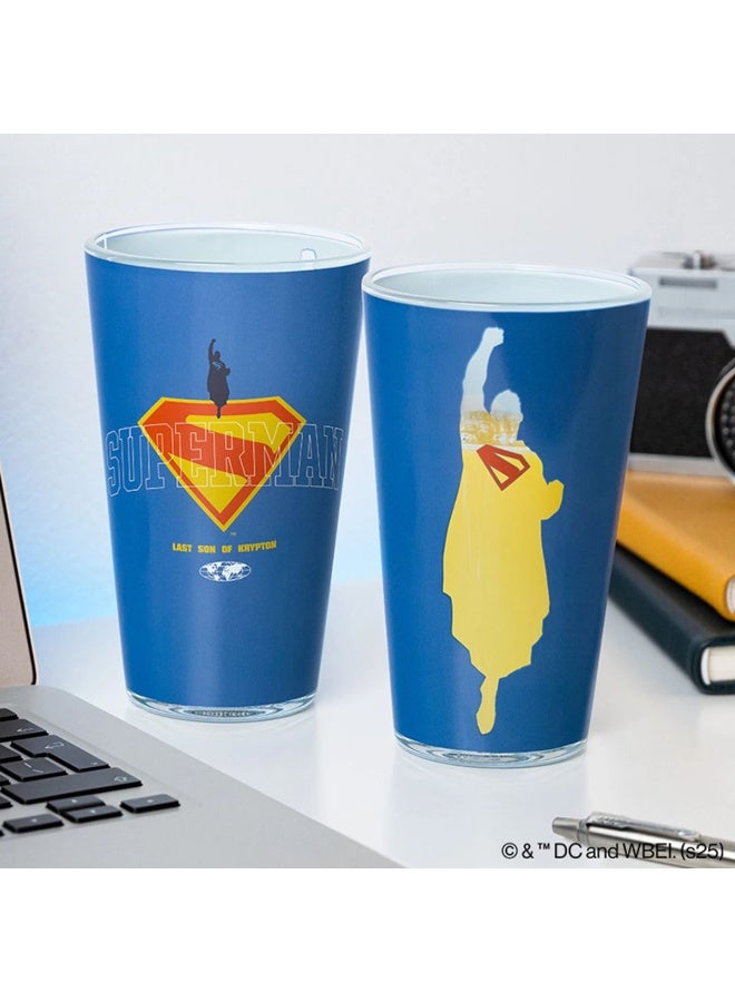 Paladone Superman Tapered Glass - Image 1