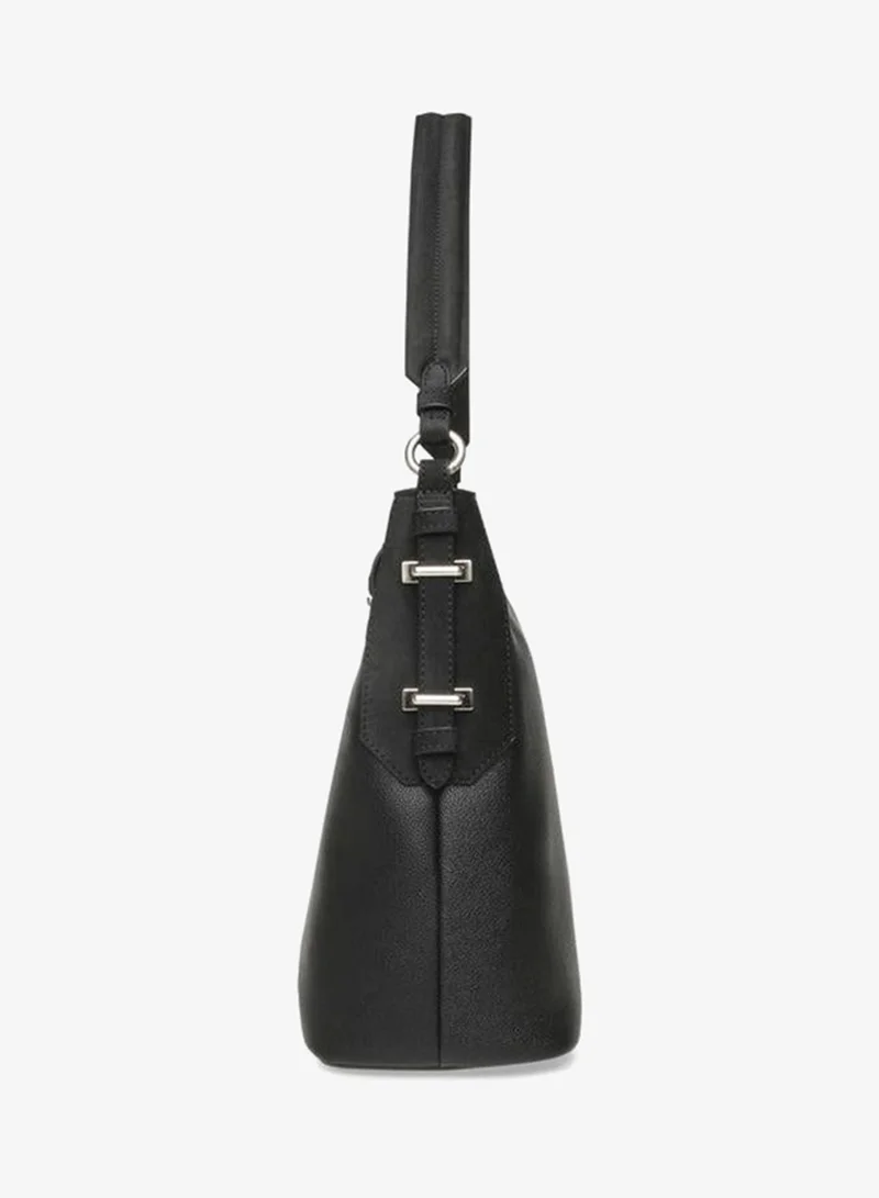 ستيف مادن Btrece Black And Nickel Black & Nickel Women's Hobo Bag