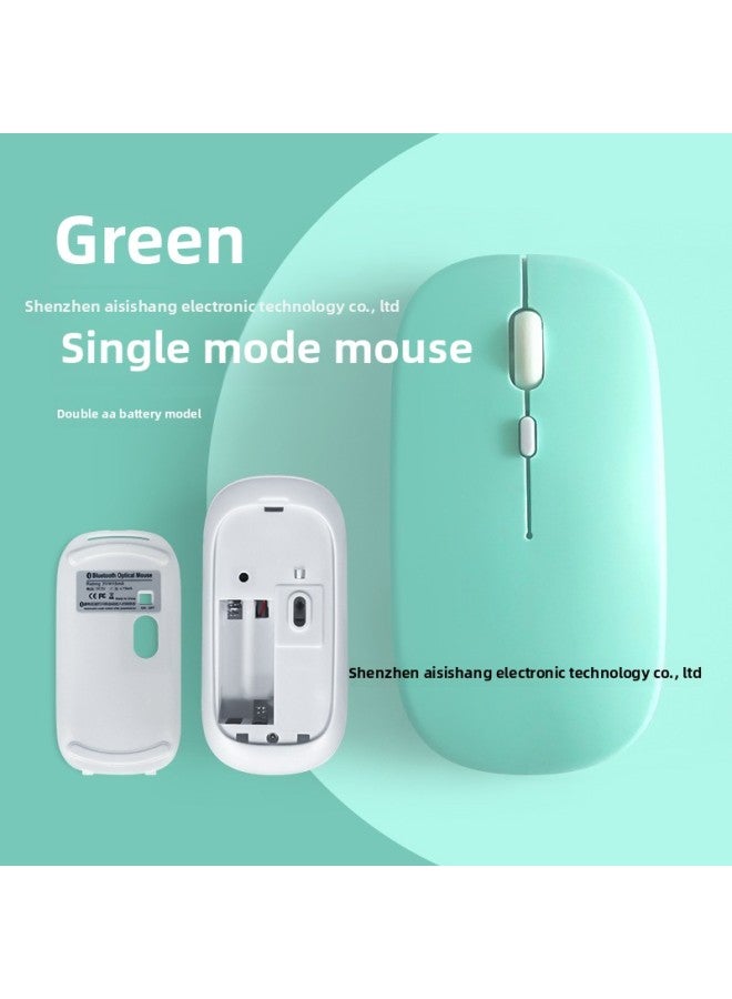 For IPad Tablet PC Bluetooth Keyboard Android For Apple Mobile Wireless Bluetooth Keyboard Mouse Learning Machine-Color:Green Battery Mouse - Image 1