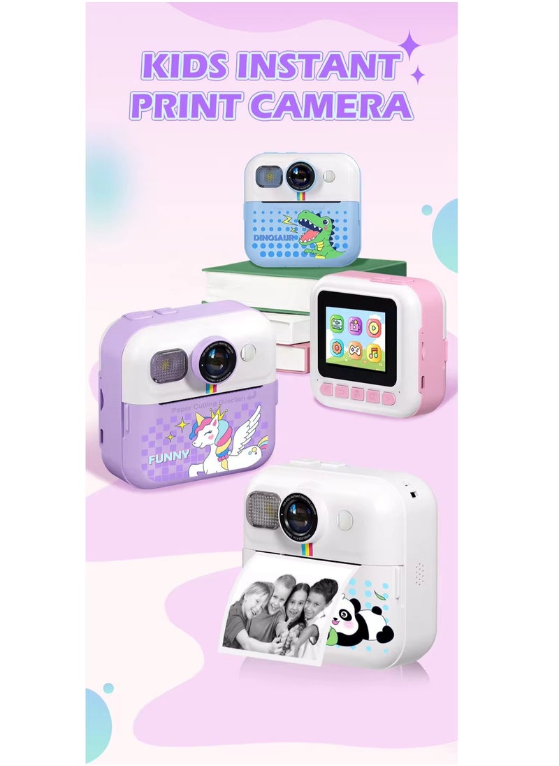MOCOM - CP02 Kids Instant Print Camera with 2.4" Screen, 1500mAh Battery, Expandable Storage up to 32GB, Thermal Printing, Digital Camera for Kids Ages 3-14, Birthday Gifts for Girls and Boys, HD Photography & Video Recorder, Toddler Camera Toy - Image 1