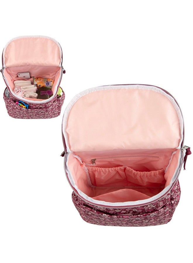 Baby Essentials Multi-Function Floral Diaper Backpack and Travel Nappy Baby Bag with Changing Pad and Stroller Straps  - Image 4