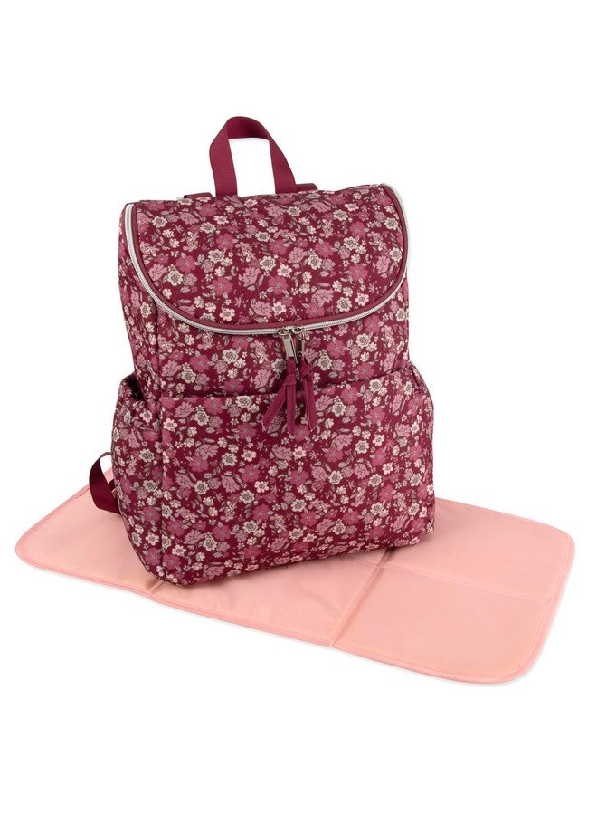 Baby Essentials Multi-Function Floral Diaper Backpack and Travel Nappy Baby Bag with Changing Pad and Stroller Straps  - Image 2