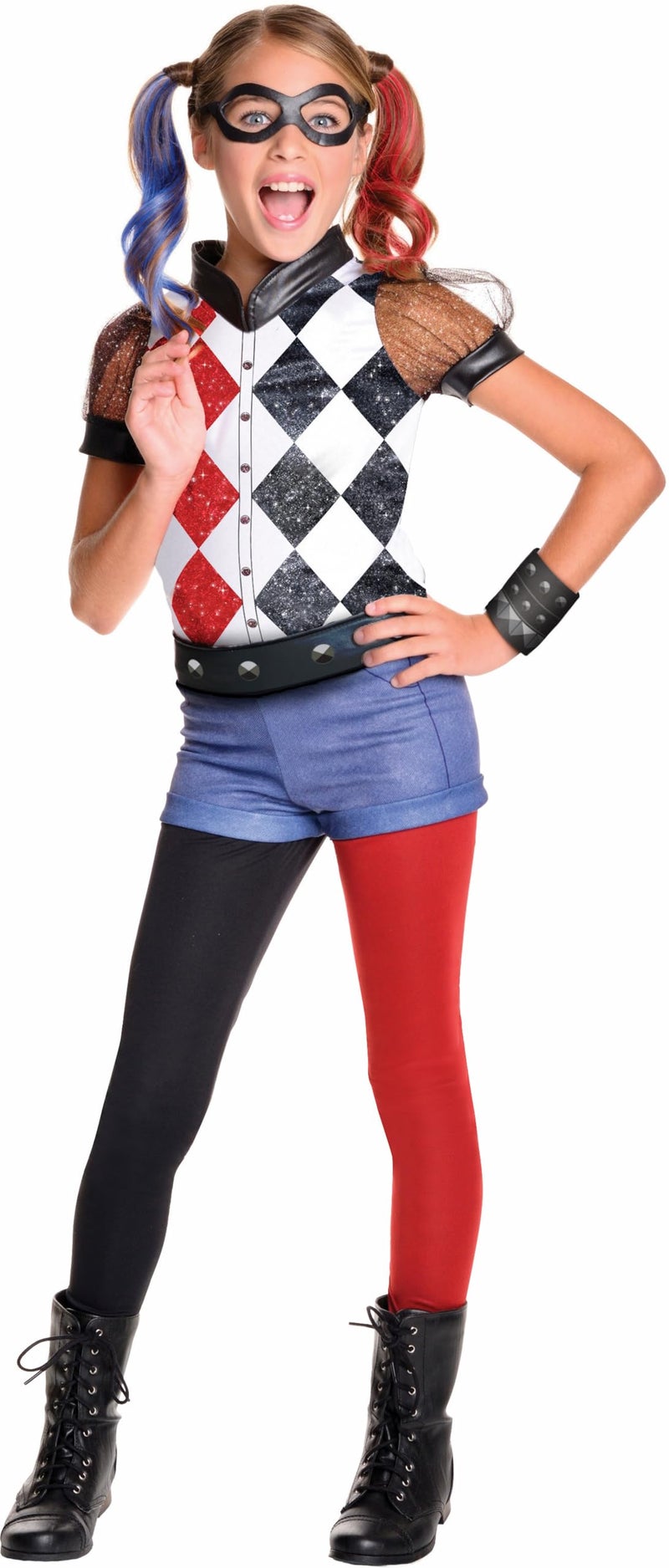 Rubies Girl's DC Superhero Deluxe Harley Quinn Costume, Medium - Image 1