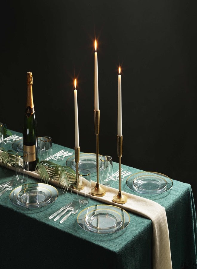 Munfix 360 Count Plastic Silverware Set, 120 Clear Forks, 120 Spoons, 120 Knives, Heavy Duty BPA Free Disposable Plastic Cutlery Set, Premium Clear Plasticware for Party Supplies - Image 3