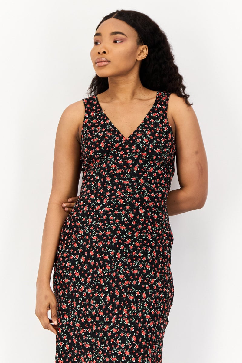 BRAVE SOUL Women Floral Print Casual Maxi Dress, Multicolor  - Image 4