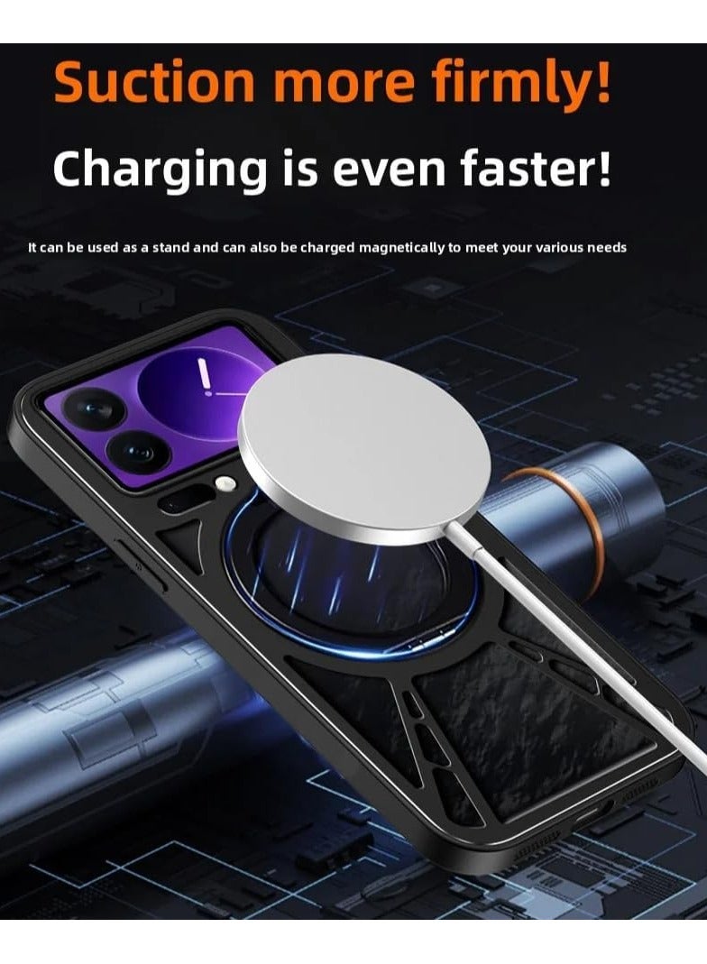 عام غلاف واقي من السبائك المعدنية لجهاز Xiaomi 17 Pro Max 5G - مزود بحامل مغناطيسي دوار 360 درجة وإطار مقاوم للصدمات - Image 5