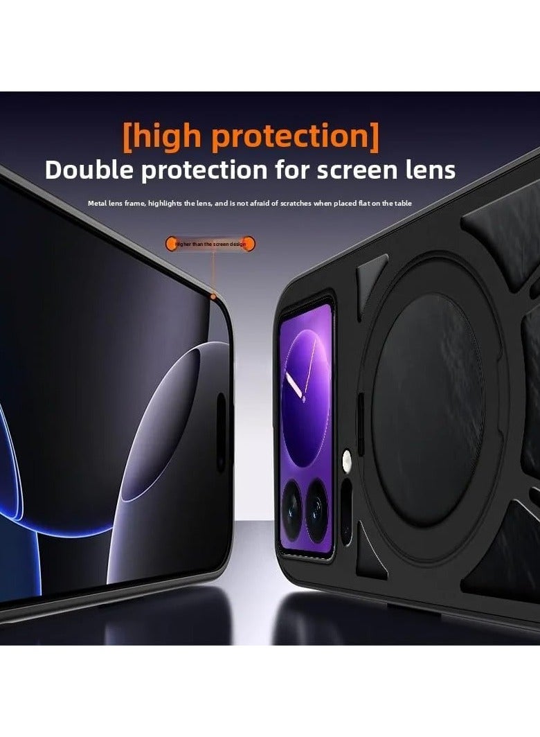 عام غلاف واقي من السبائك المعدنية لجهاز Xiaomi 17 Pro Max 5G - مزود بحامل مغناطيسي دوار 360 درجة وإطار مقاوم للصدمات - Image 4