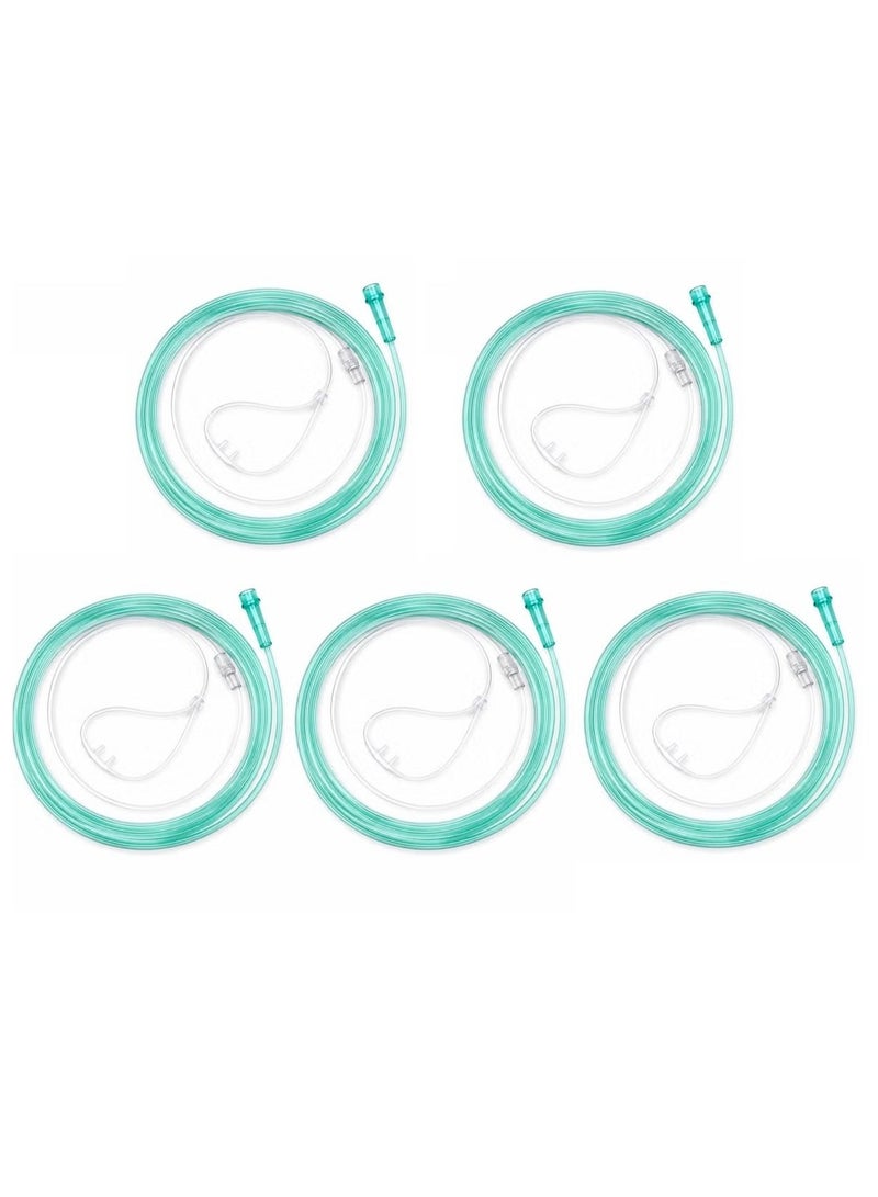 5pcs Disposable Medical O2/CO2 Nasal Oxygen Cannula Adult | Soft Comfortable Oxygen Tubing for Adult Respiratory Care - Image 1
