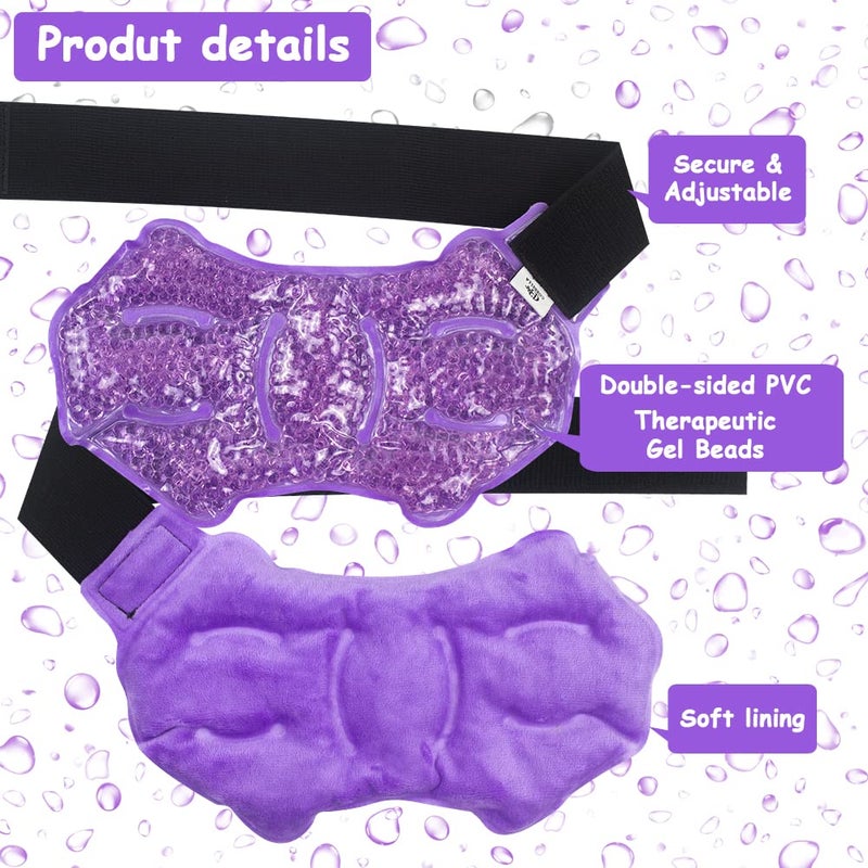 Conbella Ankle Foot Ice Pack Wrap for Injuries Reusable, Gel Bead ice Pack, Instant Pain Relief for Achilles Tendonitis, Plantar Fasciitis, Foot Heel - Soft Polyster Lining - Image 4