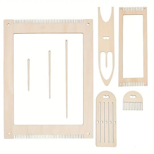 Cliths Wooden Weaving Loom Kit for Kids – DIY Loom Frame & Craft Machine Beginner Weaving Loom Craft Kit Loom Bands Making Set - Image 1