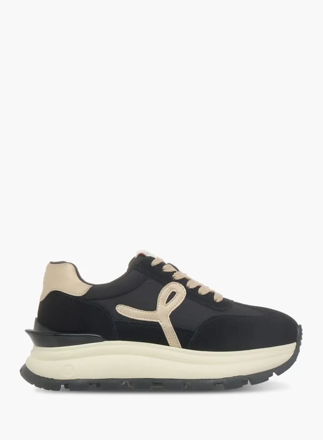 Celeste Womens Panelled Lace-Up Low Ankle Sneakers