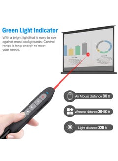 DinoFire Wireless Presenter Remote with Air Mouse RF 2.4GZ USB Rechargeable Presentation Clicker and Pointer Powerpoint PPT Slide Clicker for Laptop Computer MAC  - Image 5