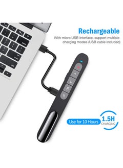DinoFire Wireless Presenter Remote with Air Mouse RF 2.4GZ USB Rechargeable Presentation Clicker and Pointer Powerpoint PPT Slide Clicker for Laptop Computer MAC  - Image 4