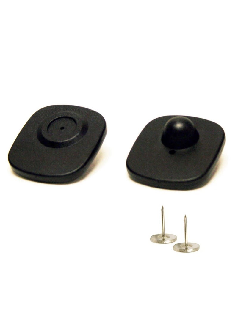 1000 pcs Supermarket clothing anti-theft square tag/Black color only normal lock/8.2MHZ/RF/ with 16mm length smooth pin - Image 2