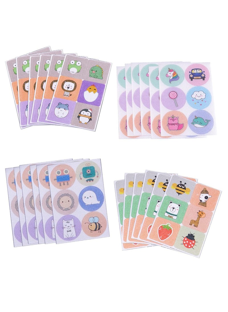 SYOSI Mosquito Repellent Sticker, Anti-Mosquito Patches for Children Adults Outdoor indoor, Cartoon 4 Packs Mosquito Repellent Stickers Up to 24 Hour of Protection(144 Stickers) - Image 1