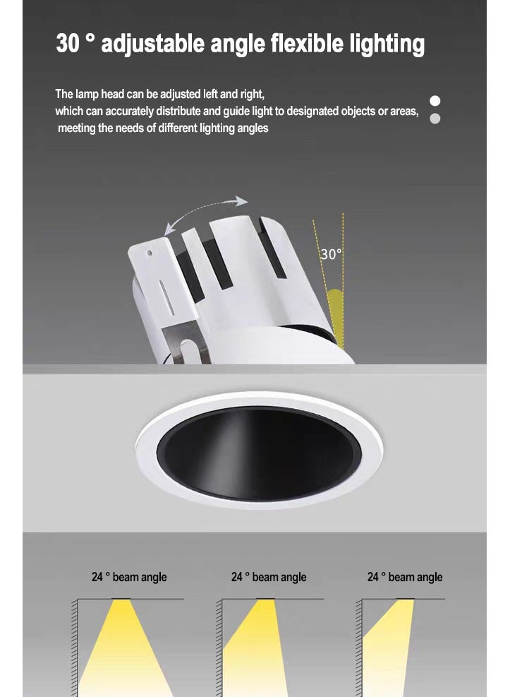 75mm 10W 4000K Lumen Downlight Recessed Light Warm White 100 x 100x 100 cm  - Image 4