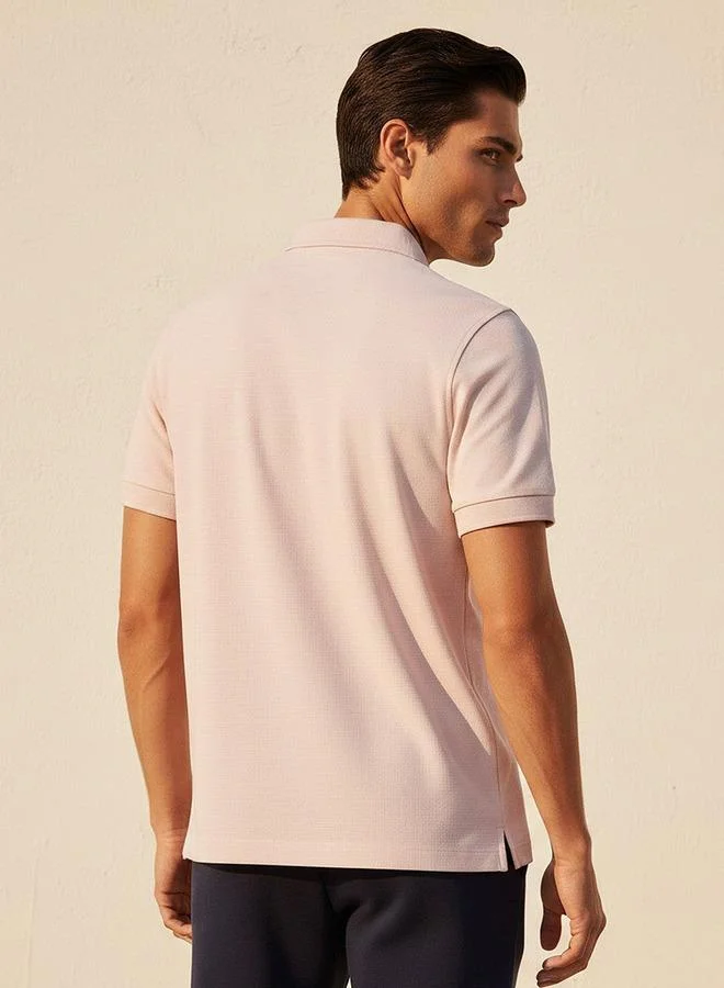 Splash FAV PINK TEXTURED POLO for Men | Best Price UAE