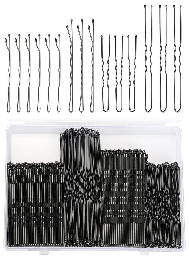 Jelara 250 Pcs Hair Pins Bobby Pins Black with Storage Box, Wavy Bobby Pins 2inch 2.4inch, U Shaped Hair Pins 2inch 2.8inch, Suitable for All Hair Types, Hair Clips Hair Pin for Women and Girls - Image 1