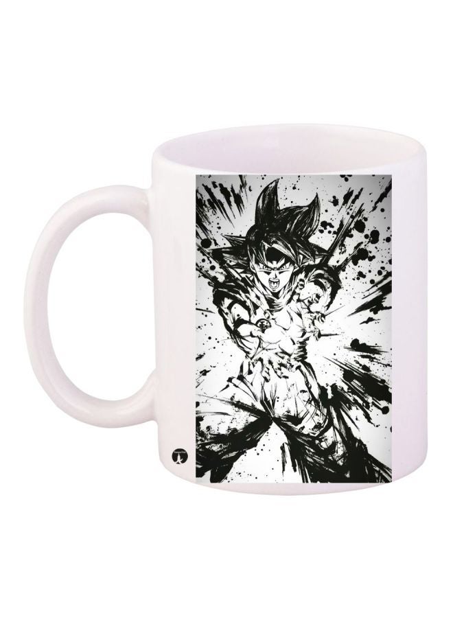 Cartoon Printed Coffee Mug White/Black 11ounce