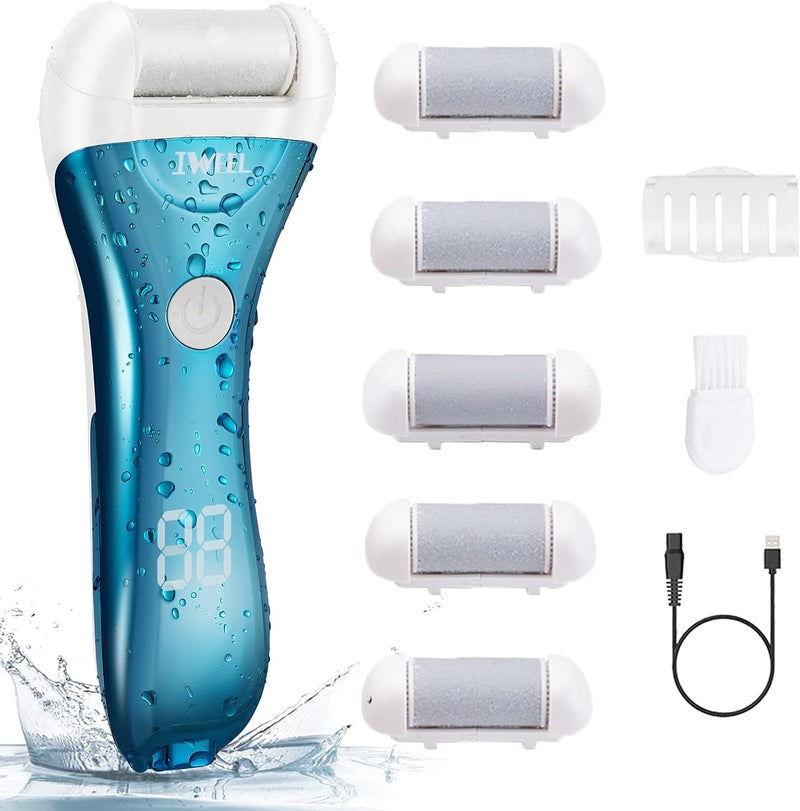 Electric Foot Callus Remover Rechargeable Electronic Foot File Pedicure Kits Electric Callus Remover for Feet Foot Scrubber Dead Skin Remover Professional Foot Care for Dead Skin Ideal Gift