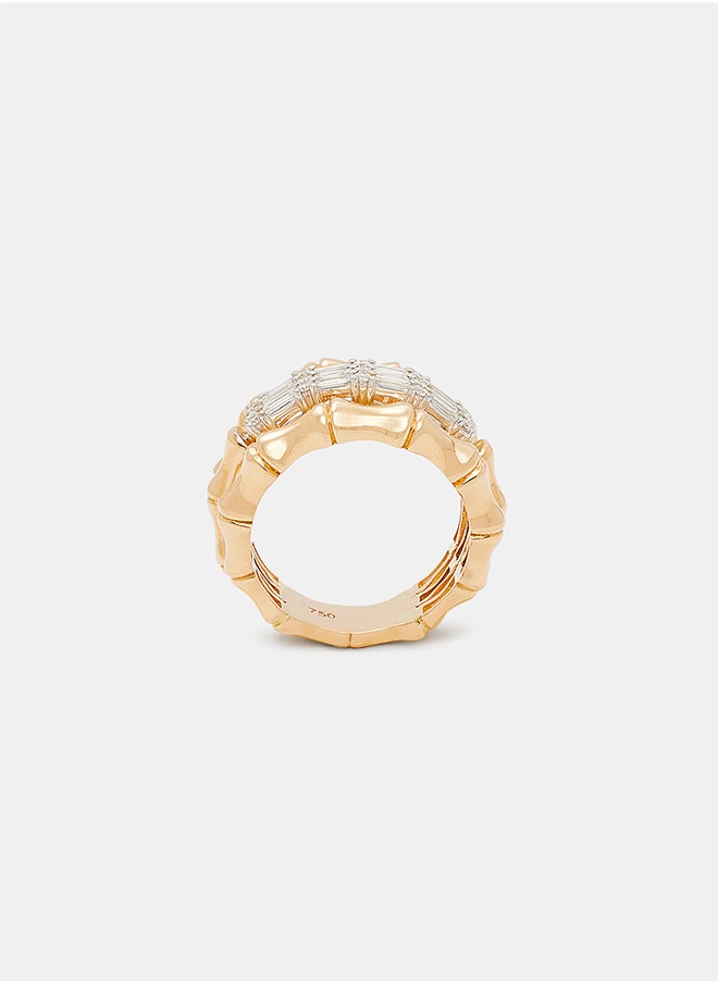 Annaka - 18Kt Rose Gold Ring Studded with Natural Diamonds - Image 1