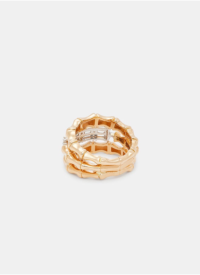 Annaka - 18Kt Rose Gold Ring Studded with Natural Diamonds - Image 1