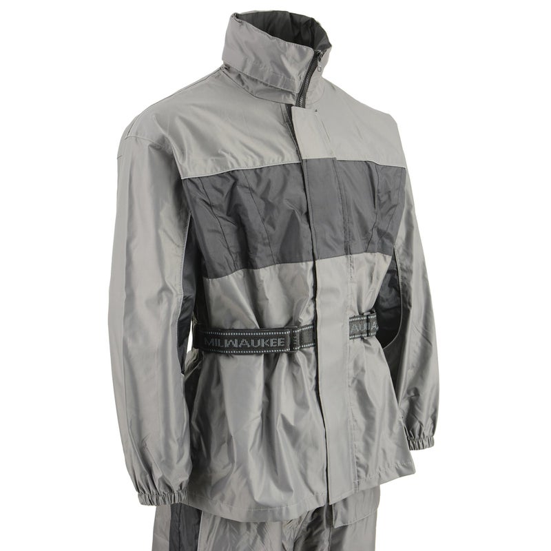 NexGen SH2216 Men's Oxford Black and Gray Rain Suit Water Resistant - X-Small - Image 2