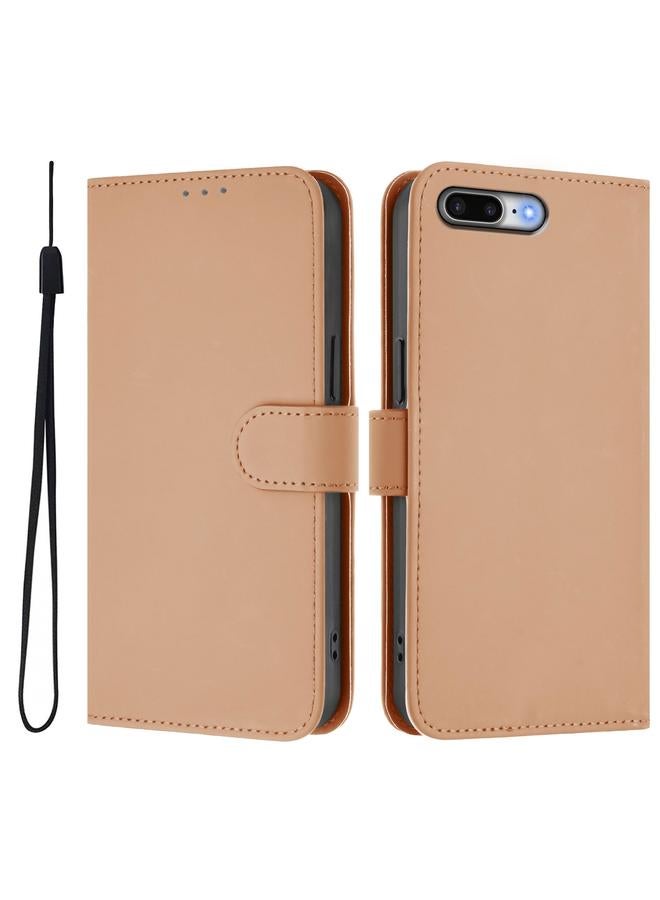 اس-توب جراب لهاتف iPhone 8 Plus / 7 Plus مصنوع من الجلد بلون سادة مع حبل - Image 2