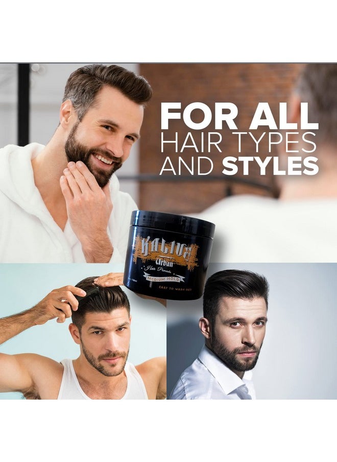 KALIVE 2 STYLE - Kalive Urban Pomade For Men 4 Oz. Medium/Firm Hold Hair Pomade Waterbased And Easy To Wash Out Mens Hair Product For Easy Styling. - Image 1