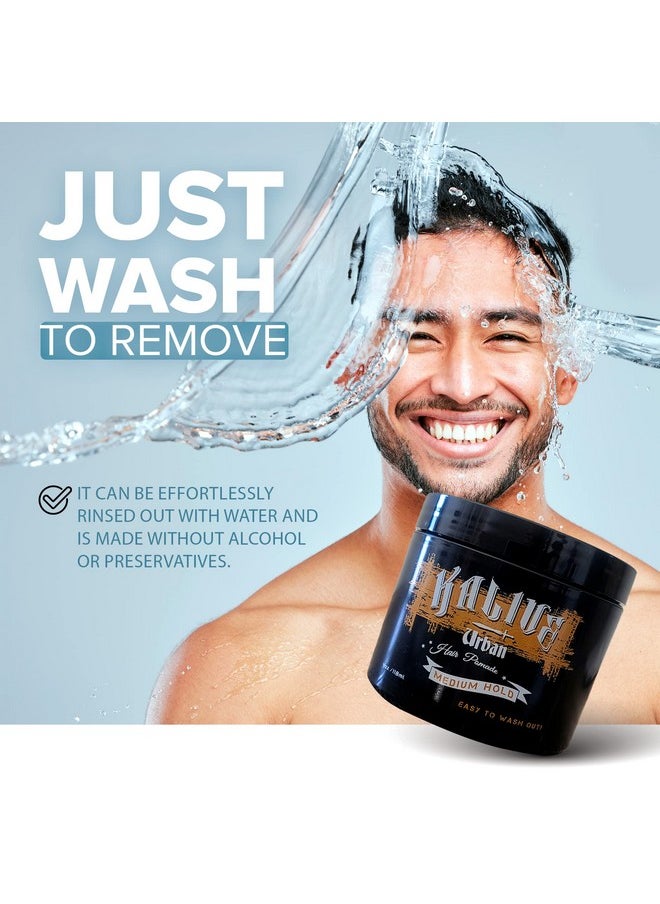 KALIVE 2 STYLE - Kalive Urban Pomade For Men 4 Oz. Medium/Firm Hold Hair Pomade Waterbased And Easy To Wash Out Mens Hair Product For Easy Styling. - Image 1